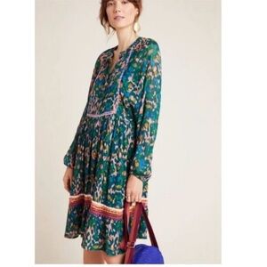 Anthropologie BL^NK LONDON Coterie Embroidered Tunic Dress